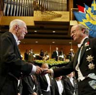 Davis at Nobel ceremony